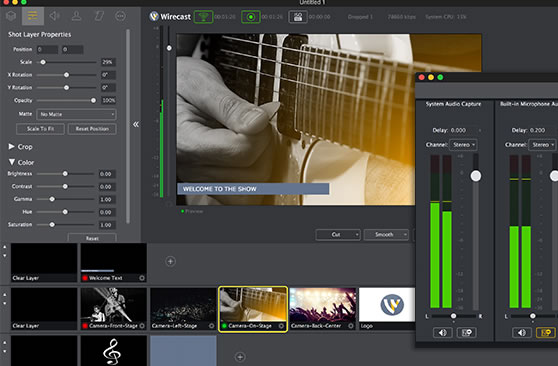 wirecast streaming delay with sound and video